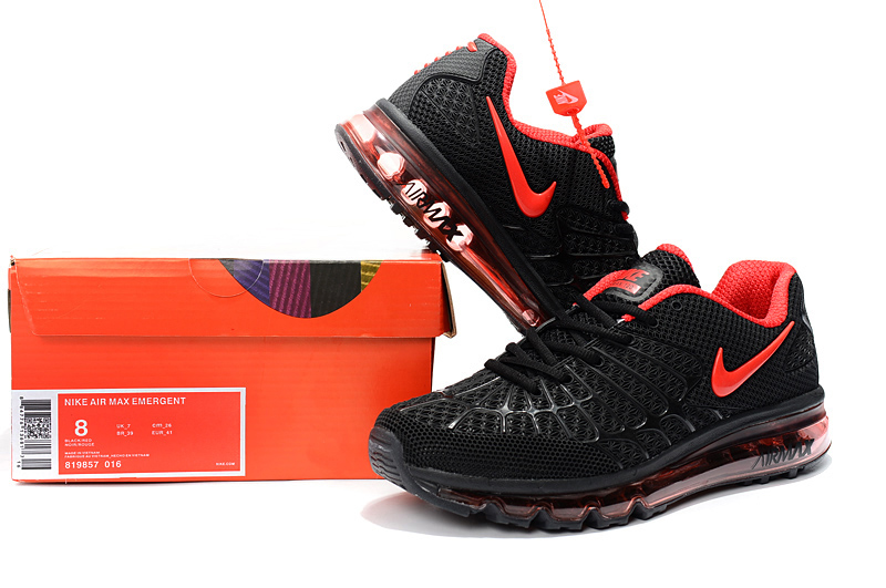 Men Nike AIR MAX 120 Black Red Shoes - Click Image to Close